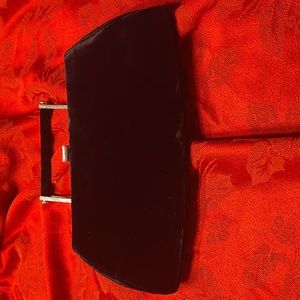 Vintage Black Velvet Handbag